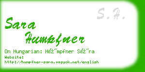 sara humpfner business card